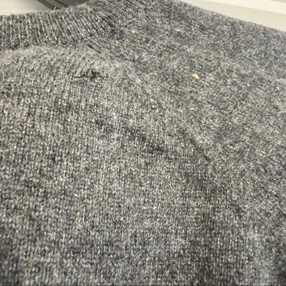 100% Cashmere Men’s Sweater V-Neck Grey Pullover Giorgio Sant’Angelo Size S NEW - Picture 5 of 6